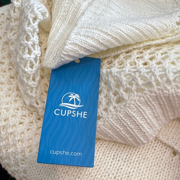 Cupshe White Floral Off-the-Shoulder Sweater - Picture 4 of 4